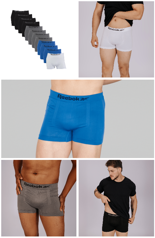 KIT 12 CUECAS BOXER REEBOK CLASSIC MICROFIBRA