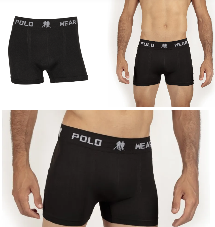 CUECA BOXER POLO WEAR BASIC MICROFIBRA