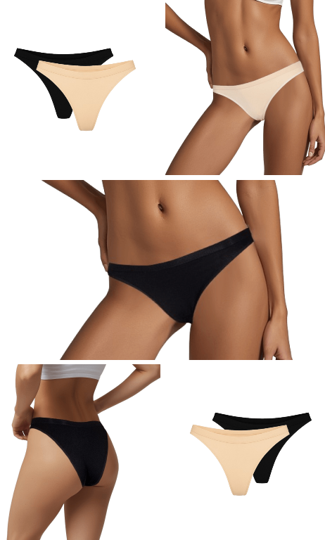 KIT 2 CALCINHAS TANGA RP BASIC MICROFIBRA