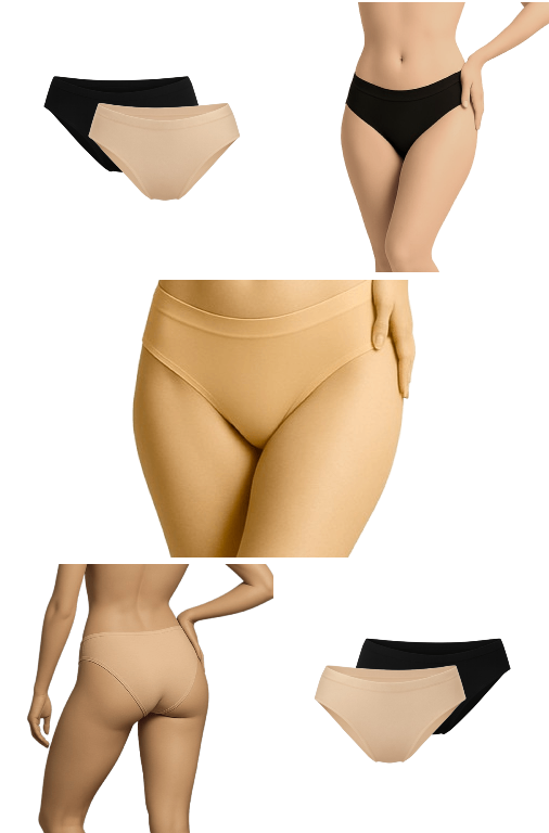 KIT 2 CALCINHAS CÓS ALTO RP BASIC MICROFIBRA